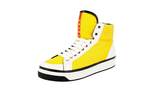 Prada Women's 3T5957 3G5A F0010 Leather High-Top Sneaker