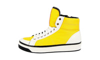 Prada Women's Yellow Leather High-Top Sneaker 3T5957