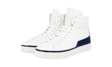 Prada Women's White Leather Downtown High-Top Sneaker 3T6025
