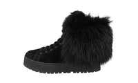 Prada Women's Black welt-sewn Leather High-Top Sneaker 3T6087