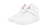 Prada Women's White Leather High-Top Sneaker 3T6349