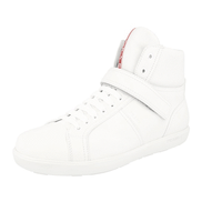 Prada Women's White Leather High-Top Sneaker 3T6349