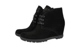 Prada Women's Black Leather Half-Boot 3TZ037