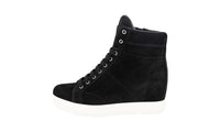 Prada Women's Black Leather Sneaker 3TZ050