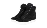 Prada Women's Black Leather Half-Boot 3TZ050