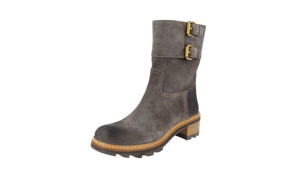 Prada Women's 3U5360 QSE F0484 Leather Half-Boot