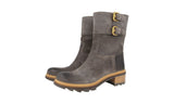 Prada Women's Grey Leather Half-Boot 3U5360