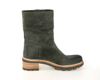 Prada Women's Green welt-sewn Leather Boots 3U5360