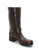 Prada Women's Brown Heavy-Duty Rubber Sole Leather Boots 3U5593