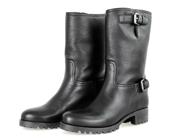 Prada Women's 3U5785 3AD2 F0002 Leather Half-Boot