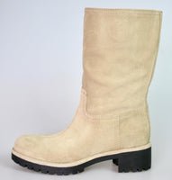 Prada Women's Beige welt-sewn Leather Boots 3U5901