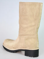 Prada Women's Beige welt-sewn Leather Boots 3U5901