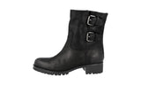 Prada Women's Black Leather Half-Boot 3U6376