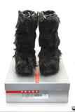 Prada Women's Black Apres Ski Eco Fur Snow Booties Boots 3W4943