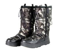 Prada Women's 3W4947 OOD F0N07 Saffiano Leather Textile Boots