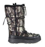 Prada Women's Black Saffiano Apres Ski Camo Snow Boots Boots 3W4947