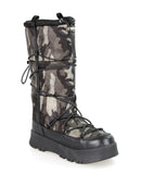 Prada Women's Black Saffiano Apres Ski Camo Snow Boots Boots 3W4947