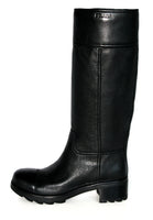 Prada Women's Black welt-sewn Leather Cervo Boots 3W5100