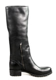 Prada Women's Black Heavy-Duty Rubber Sole Leather Boots 3W5784