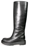 Prada Women's Black welt-sewn Leather Boots 3W5922