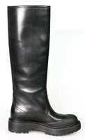 Prada Women's Black welt-sewn Leather Boots 3W5922