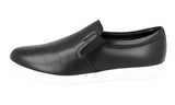 Prada Men's Black Leather Downtown Slip-on Sneaker 4D2776