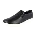 Prada Men's Black Leather Downtown Slip-on Sneaker 4D2776