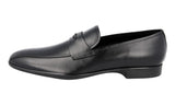 Prada Men's Black Leather Logo Business Shoes 4D2793