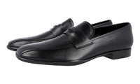 Prada Men's Black Leather Logo Business Shoes 4D2793