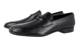 Prada Men's Black Leather Logo Business Shoes 4D2793