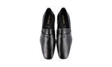 Prada Men's Black Leather Logo Business Shoes 4D2793
