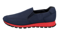 Prada Men's Blue Heavy-Duty Rubber Sole Slip-on Sneaker 4D2805