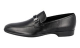 Prada Men's Black Leather Slip-on Loafer Business Shoes 4D2823