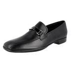 Prada Men's Black Leather Slip-on Loafer Business Shoes 4D2823