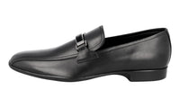 Prada Men's Black Leather Logo Business Shoes 4D2823