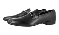 Prada Men's Black Leather Logo Business Shoes 4D2823