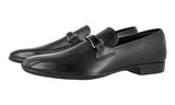 Prada Men's Black Leather Logo Loafer Slip-on Business Shoes 4D2823