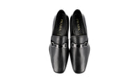 Prada Men's Black Leather Logo Business Shoes 4D2823