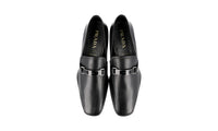 Prada Men's Black Leather Logo Business Shoes 4D2823