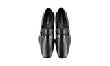 Prada Men's Black Leather Logo Business Shoes 4D2823