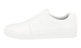 Prada Men's White Leather Downtown Slip-on Sneaker 4D2870