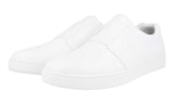Prada Men's White Leather Downtown Slip-on Sneaker 4D2870