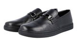 Prada Men's Black Leather Downtown Slip-on Sneaker 4D2906