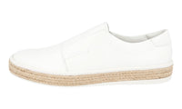 Prada Men's White Leather Slip-on Sneaker 4D2947