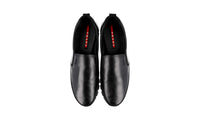 Prada Men's Black Leather Slip-on Sneaker 4D2991