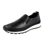 Prada Men's Black Leather Slip-on Sneaker 4D2991