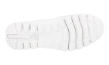 Prada Men's White Heavy-Duty Rubber Sole Leather Matchrace Sneaker 4D2991