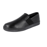 Prada Men's Black Leather Downtown Slip-on Sneaker 4D2995