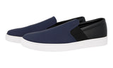 Prada Men's Blue Leather Downtown Slip-on Sneaker 4D2995