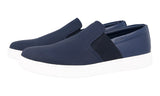 Prada Men's Blue Leather Nylon Downtown Slip-on Sneaker 4D2995